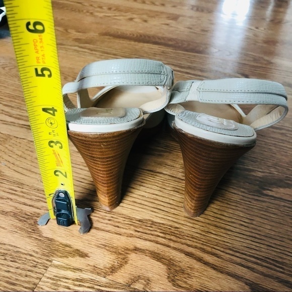 Cole Haan Sling Back Beige Leather 8 - Picture 3 of 8